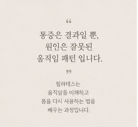 통증이 아니라 움직임을